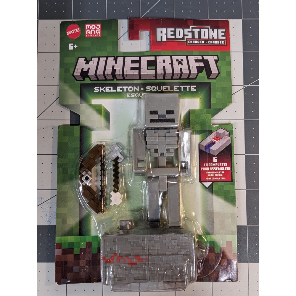 Mattel‎ Minecraft Redstone Charged Skeleton Action Figure with TNT Piece GTP08